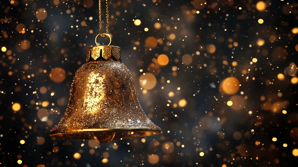 金色铃铛圣诞装饰