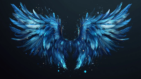 蓝色梦幻翅膀