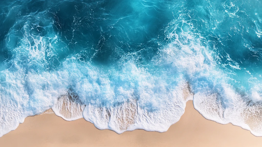 蓝色海洋波浪纹理