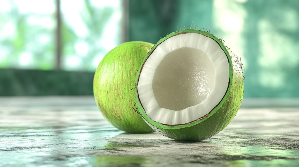 绿色椰子果肉