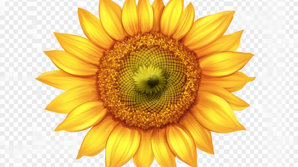 高清手绘太阳花向日葵