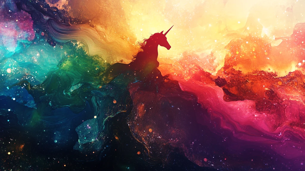 梦幻独角兽插画