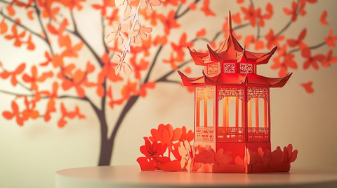纸雕宫灯