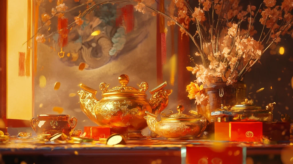 古代迎春纳财场景