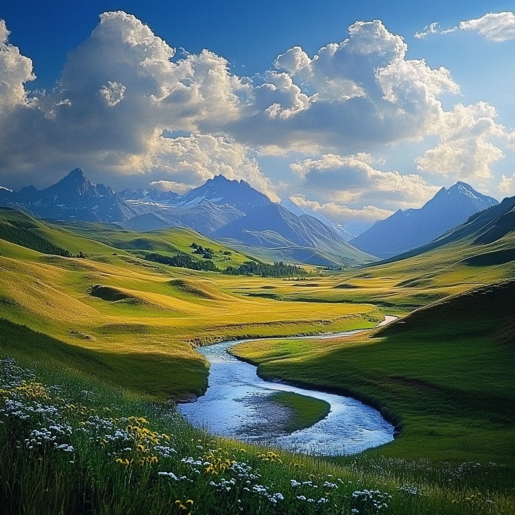 独库那拉提溪流