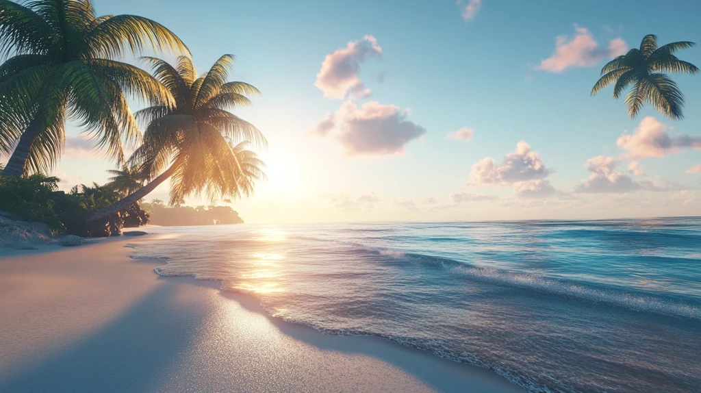 唯美韵律自然海边背景