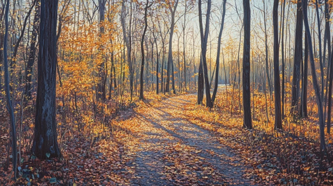 唯美秋景秋天小道