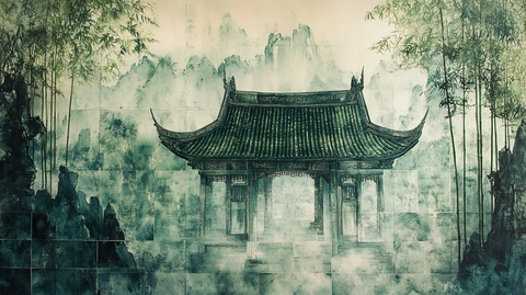 中式园林背景元素