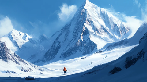 珠穆拉玛峰插画