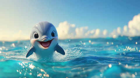 小海豚跃出海面