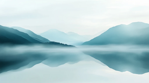 蓝色梦幻山水风情