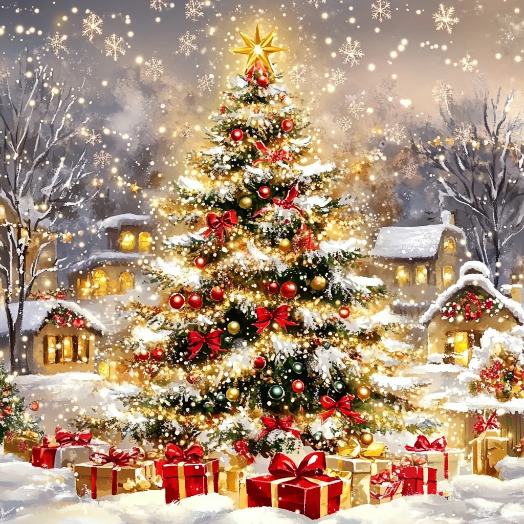 圣诞节风景画