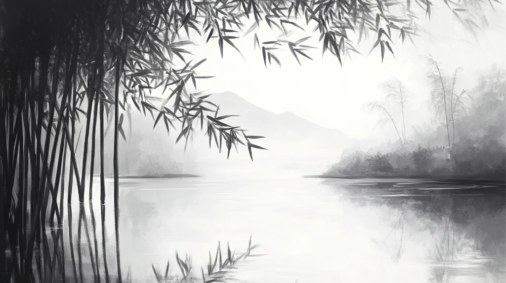 古典水墨竹林