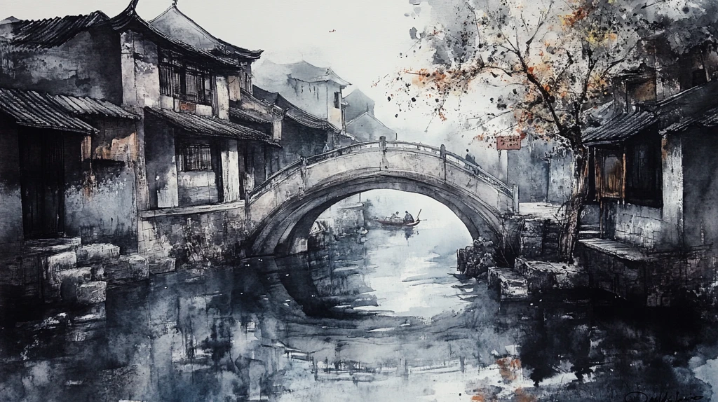 乌镇水彩