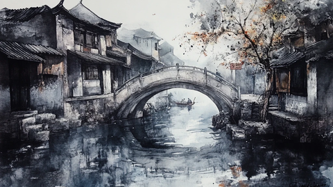 乌镇水彩