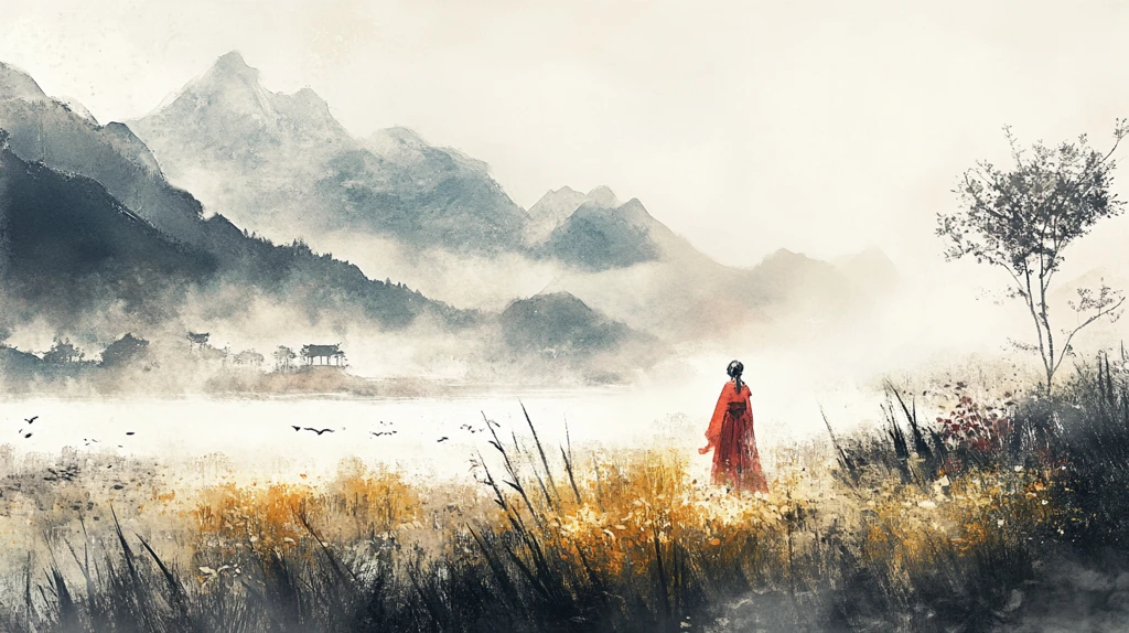 古风人像水墨山水