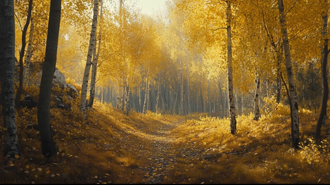 电脑装饰画秋季森林