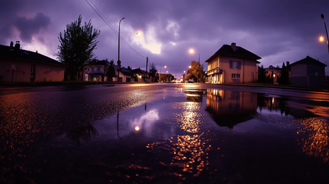 雨后街景美丽街景