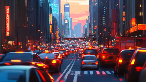 拥挤的城市交通