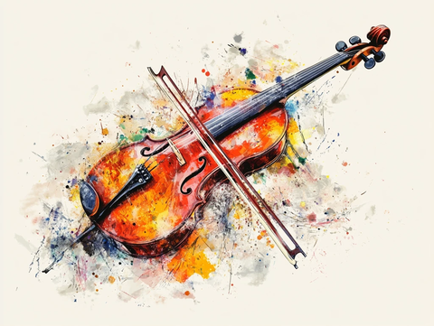 小提琴插画