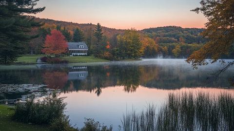 秋色中的瓦尔登湖