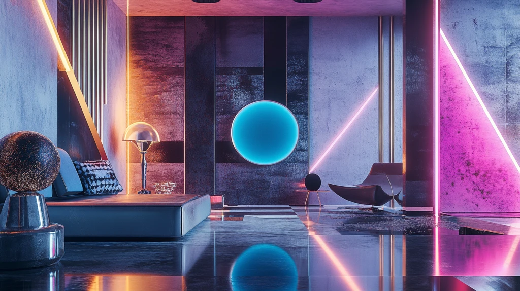 霓虹灯感现代风