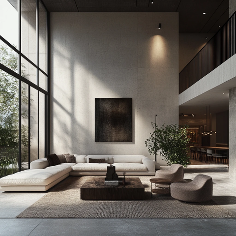 大气客厅落地门窗场景