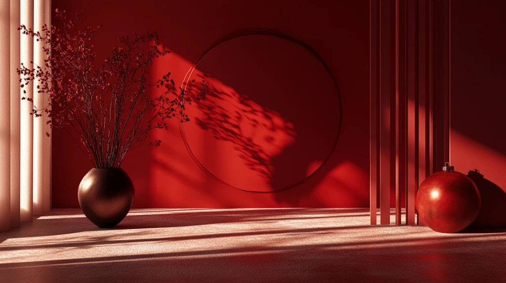 红色球体创意场景