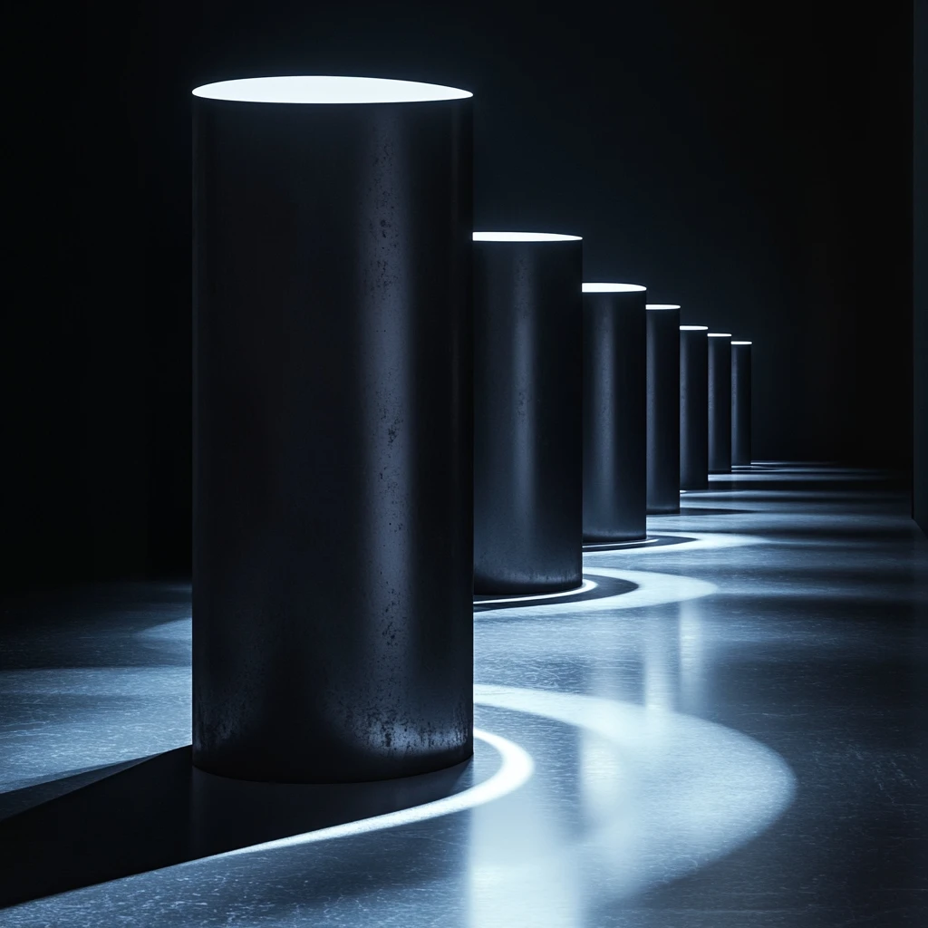 地面发光柱