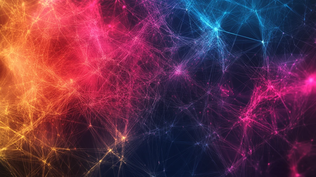 彩色炫酷线条科技背景