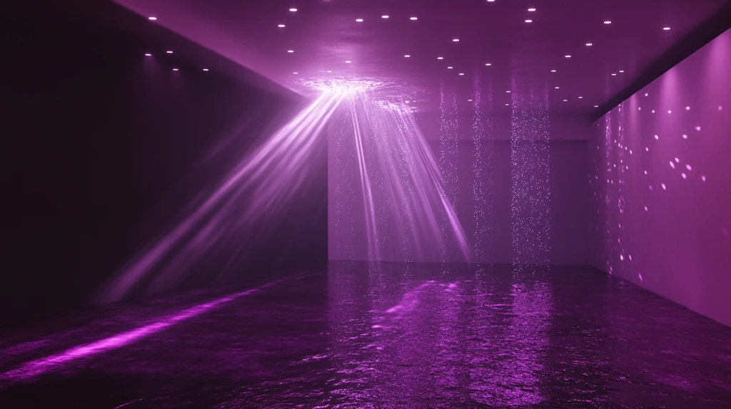 紫色灯光走廊