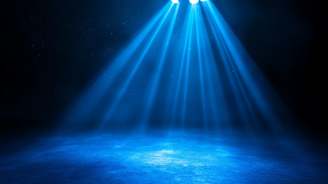 蓝色舞台灯光