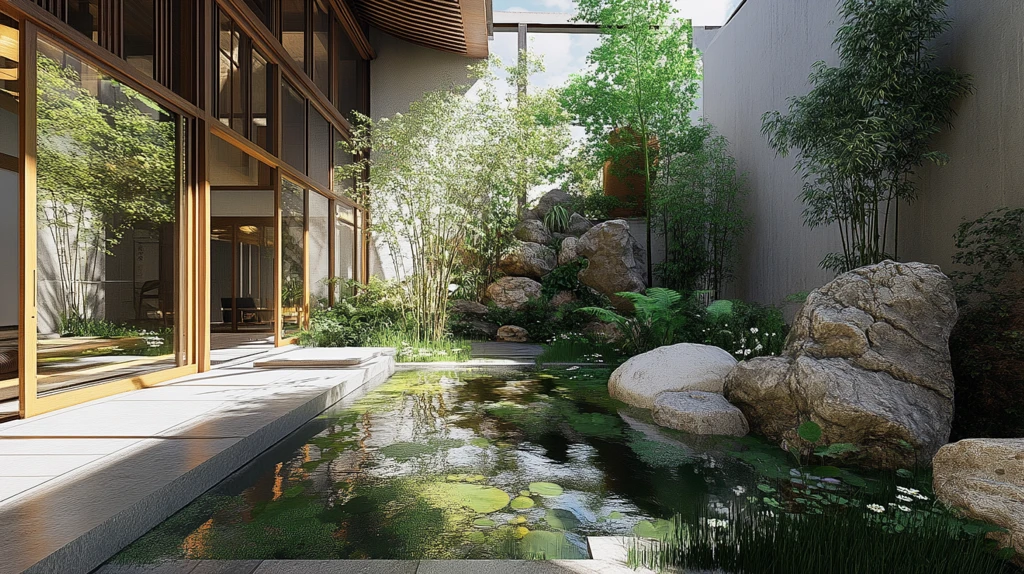 现代日式庭院