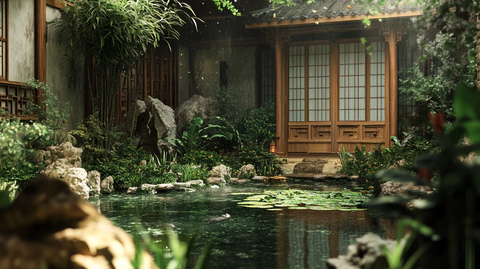 影视小品庭院背景