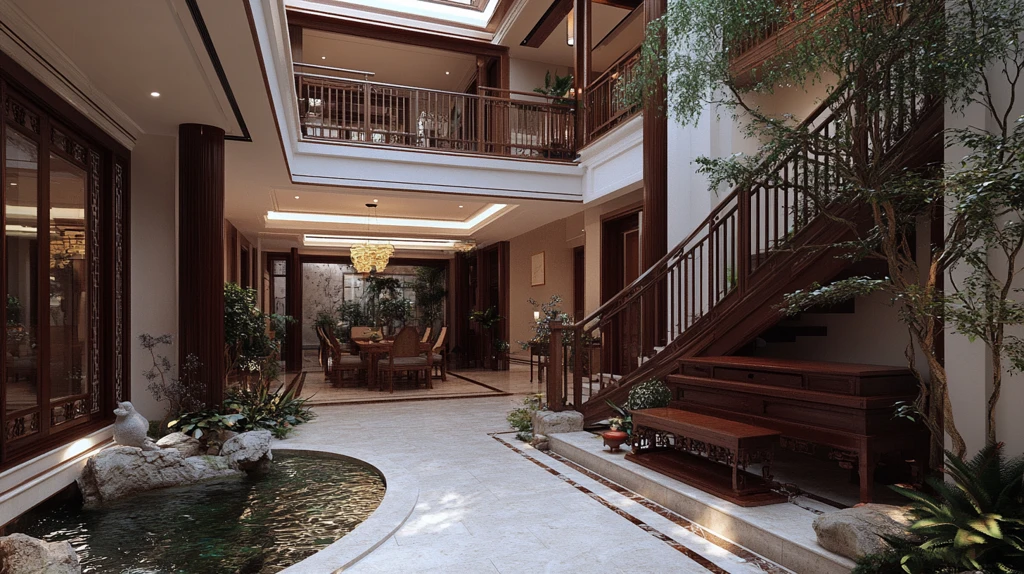 中式传统大宅入户花园