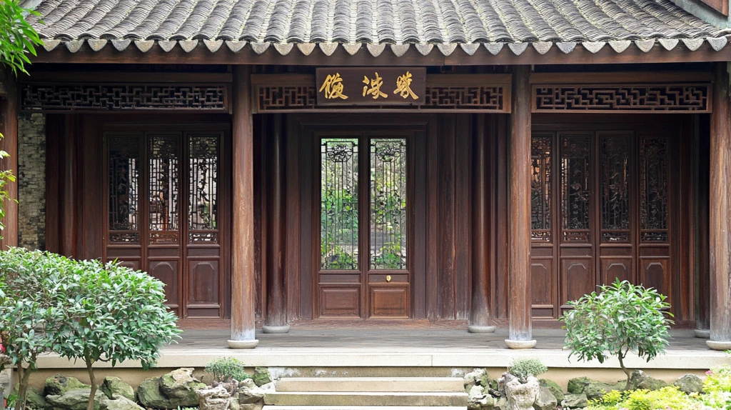 中式庭院木门窗