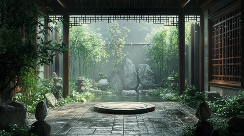 影视小品庭院背景