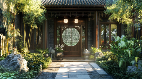 中式庭院门口