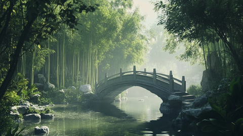 新中式意境竹林