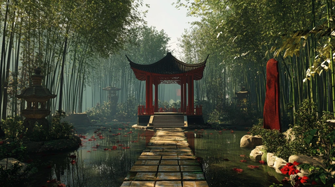 新中式意境竹林