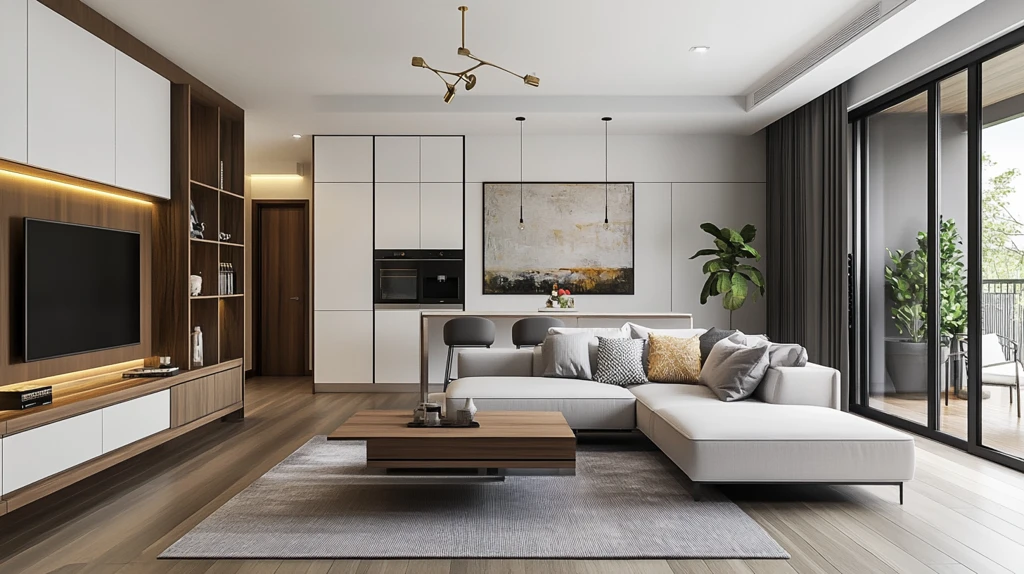 极简整体定制客厅