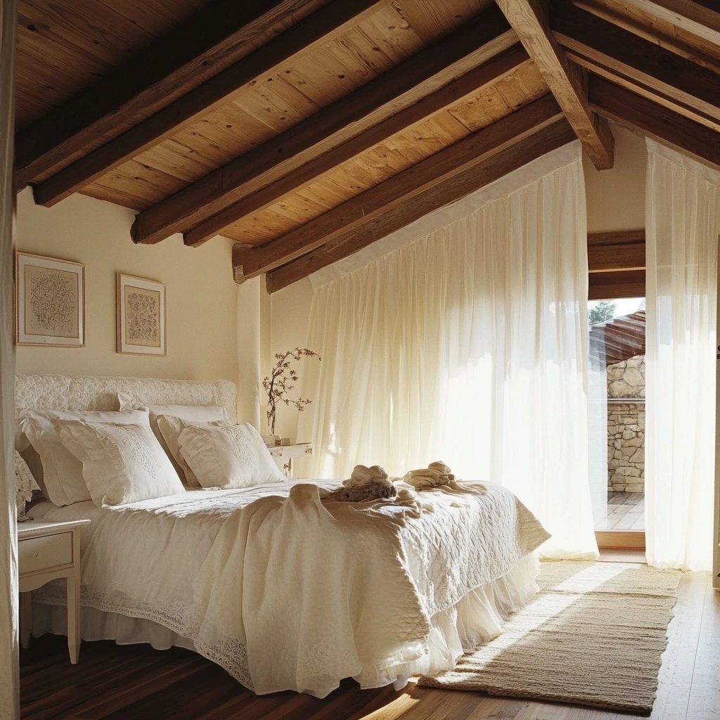 木质天花板卧室