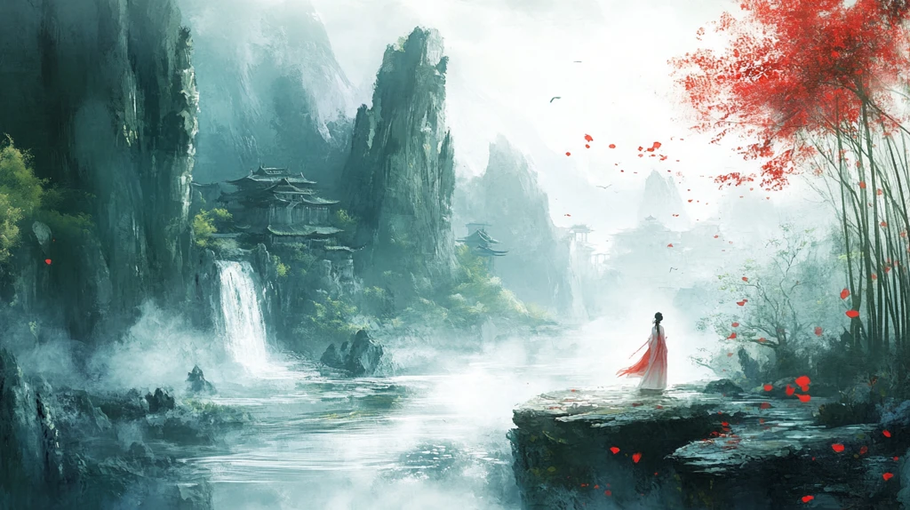 古风人像水墨山水