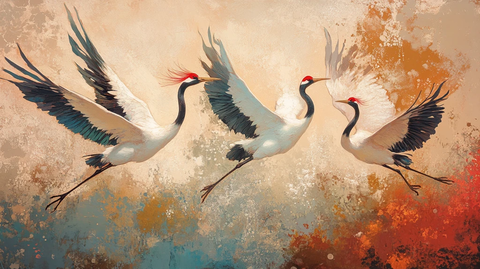丹顶鹤插画