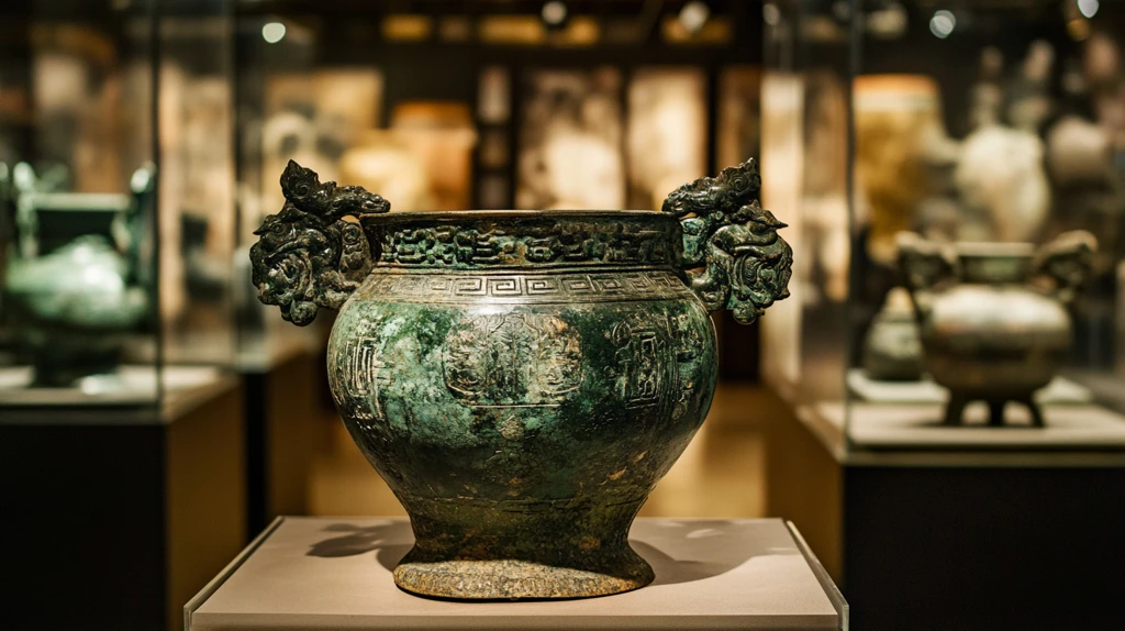 文物青铜云雷纹觚