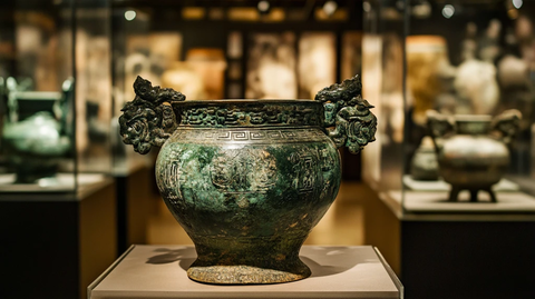 文物青铜云雷纹觚