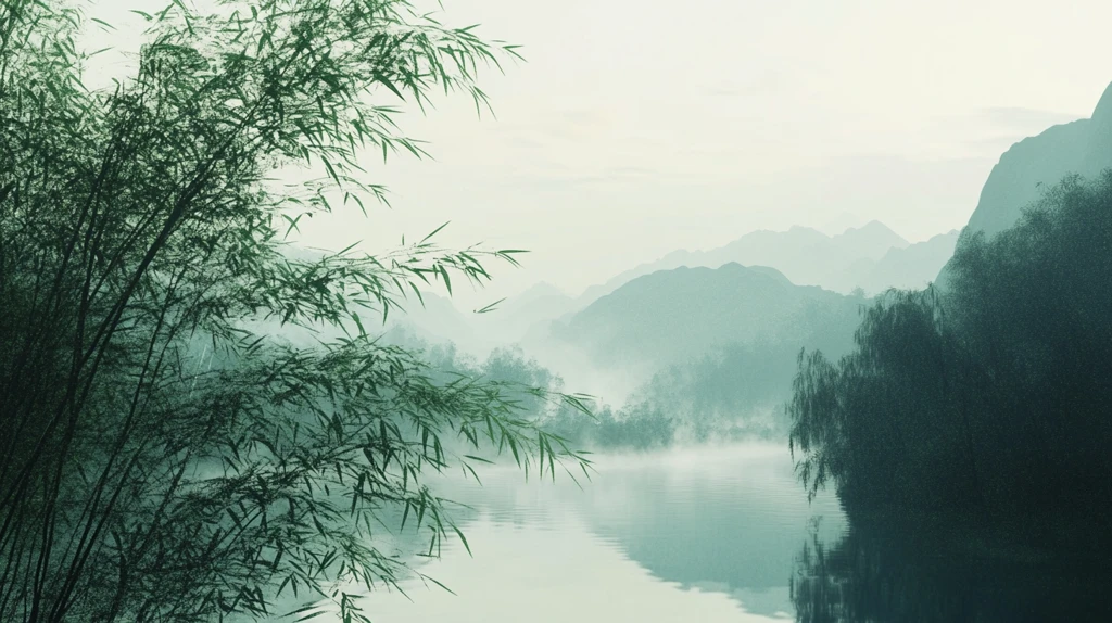 竹影山水