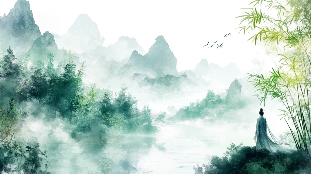 古风人像水墨山水