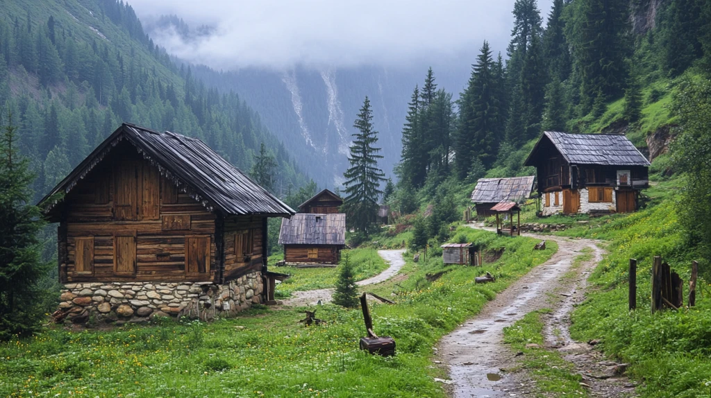 雨雾库尔德宁山谷