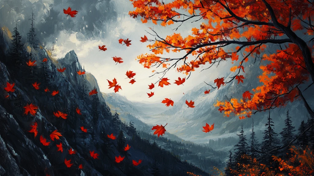 秋天森林画秋天壁纸